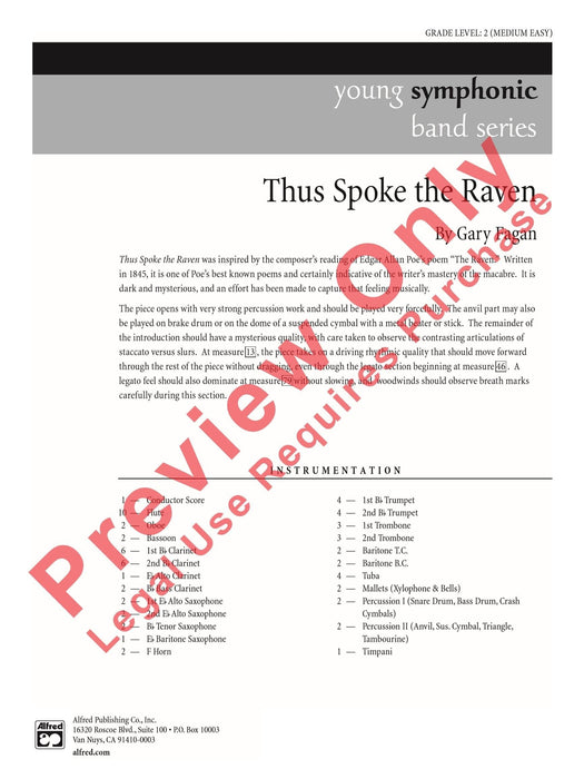 Thus Spoke the Raven 總譜 | 小雅音樂 Hsiaoya Music