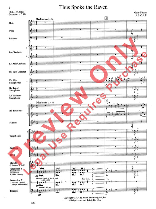 Thus Spoke the Raven 總譜 | 小雅音樂 Hsiaoya Music