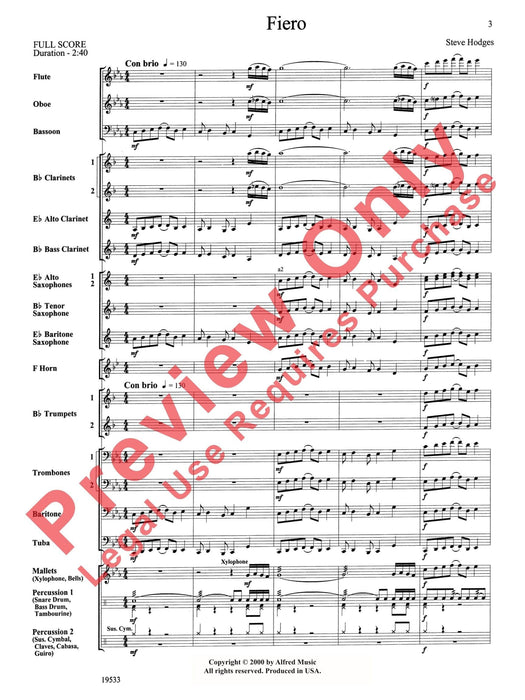 Fiero 總譜 | 小雅音樂 Hsiaoya Music