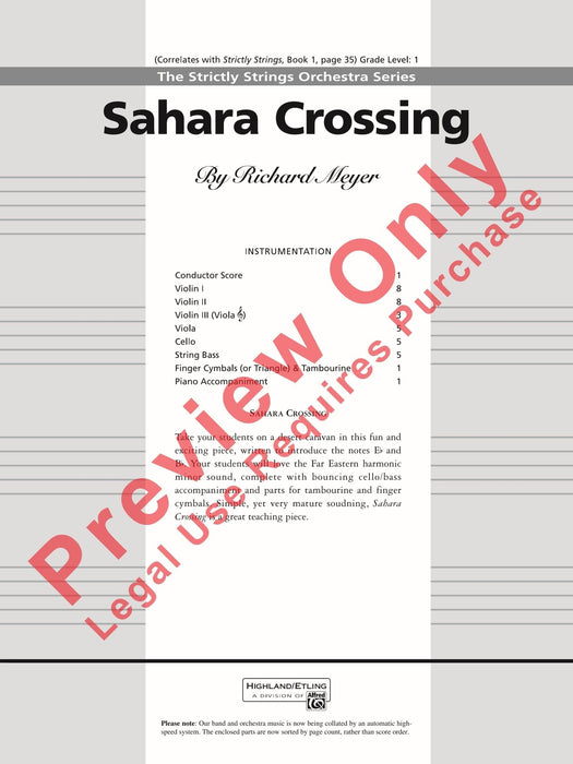 Sahara Crossing 總譜 | 小雅音樂 Hsiaoya Music