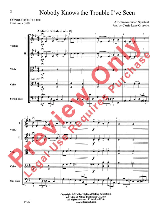 Nobody Knows the Trouble I've Seen 總譜 | 小雅音樂 Hsiaoya Music