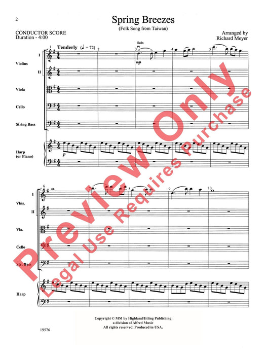 Spring Breezes 總譜 | 小雅音樂 Hsiaoya Music