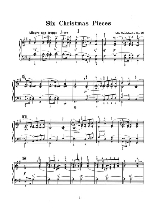 Mendelssohn: Six Christmas Pieces, Opus 72 孟德爾頌,菲利克斯 小品 作品 | 小雅音樂 Hsiaoya Music