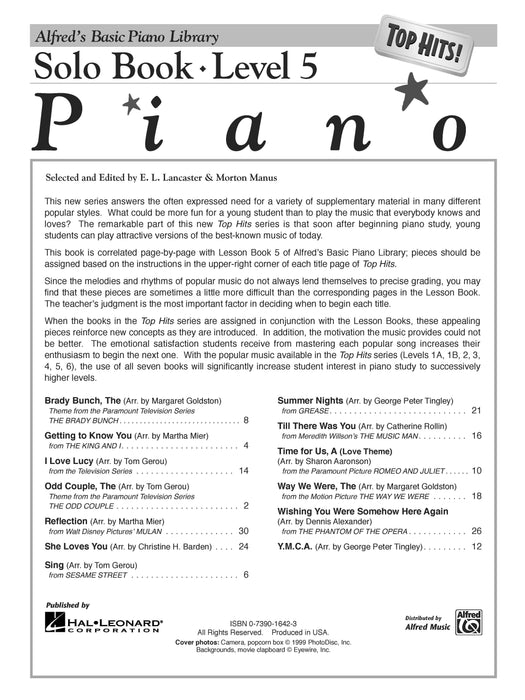 Alfred's Basic Piano Library: Top Hits! Solo Book 5 鋼琴 獨奏 | 小雅音樂 Hsiaoya Music