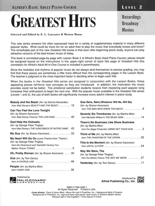 Alfred's Basic Adult Piano Course: Greatest Hits Book 2 鋼琴 | 小雅音樂 Hsiaoya Music