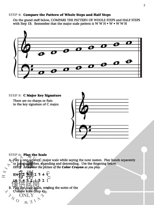 Major Scale Picture Workbook A Fun Approach to Learning Major Scales 音階 | 小雅音樂 Hsiaoya Music