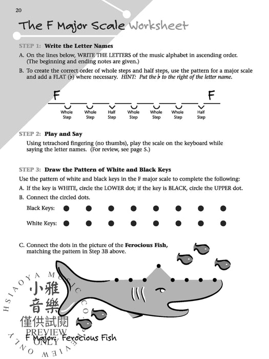 Major Scale Picture Workbook A Fun Approach to Learning Major Scales 音階 | 小雅音樂 Hsiaoya Music