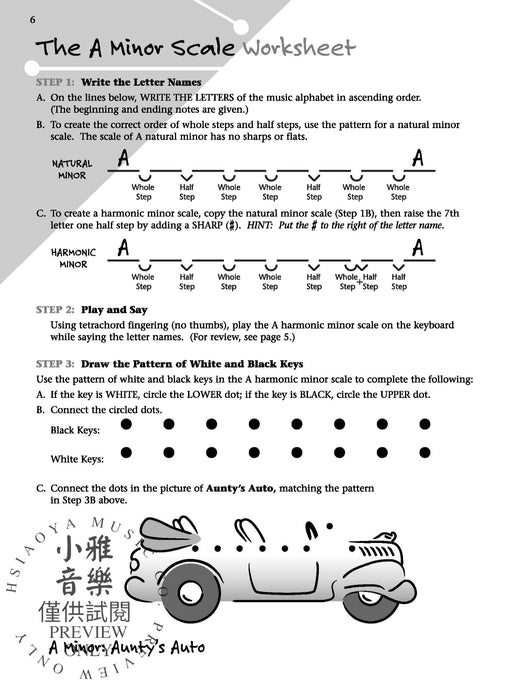 Minor Scale Picture Workbook A Fun Approach to Learning Minor Scales 音階 | 小雅音樂 Hsiaoya Music