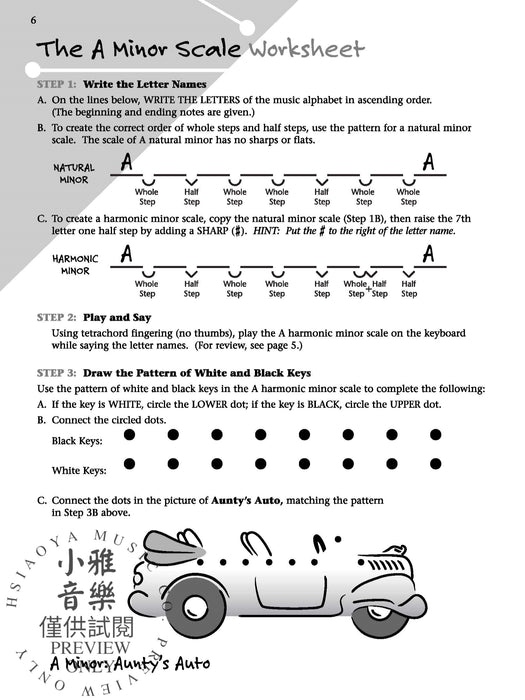 Minor Scale Picture Workbook A Fun Approach to Learning Minor Scales 音階 | 小雅音樂 Hsiaoya Music