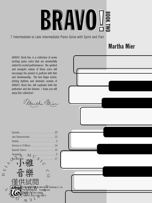 Bravo!, Book 2 7 Intermediate to Late Intermediate Piano Solos with Spirit and Flair 鋼琴 獨奏 | 小雅音樂 Hsiaoya Music
