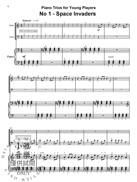 Piano Trios for Young Players Easy Repertoire for Violin, Cello & Piano 鋼琴 三重奏 小提琴 大提琴 鋼琴 | 小雅音樂 Hsiaoya Music