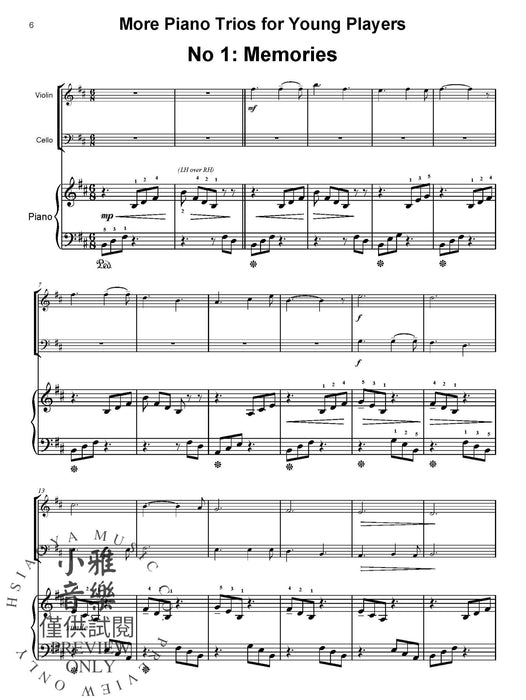 More Piano Trios for Young Players Easy Repertoire for Violin, Cello & Piano 鋼琴 三重奏 小提琴 大提琴 鋼琴 | 小雅音樂 Hsiaoya Music
