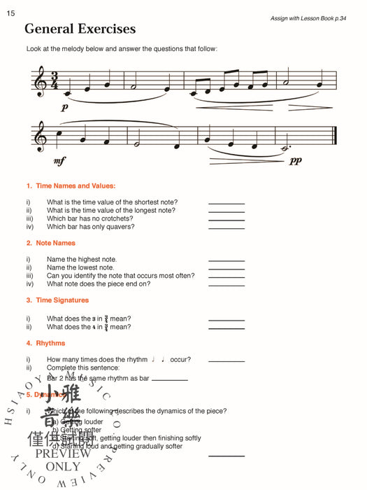 Alfred's Basic Graded Piano Course, Theory Book 2 Preparatory 鋼琴 | 小雅音樂 Hsiaoya Music