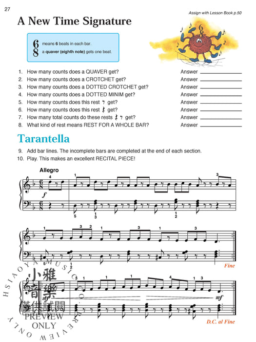 Alfred's Basic Graded Piano Course, Theory Book 3 Grade 1 鋼琴 | 小雅音樂 Hsiaoya Music