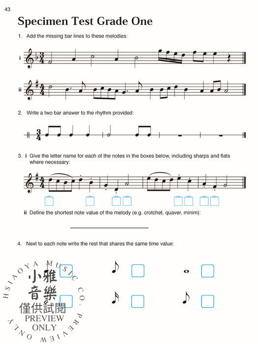 Alfred's Basic Graded Piano Course, Theory Book 3 Grade 1 鋼琴 | 小雅音樂 Hsiaoya Music