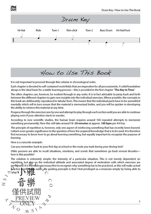 The Drum Master Key A Compact Guide to Musical Expression 鼓 | 小雅音樂 Hsiaoya Music