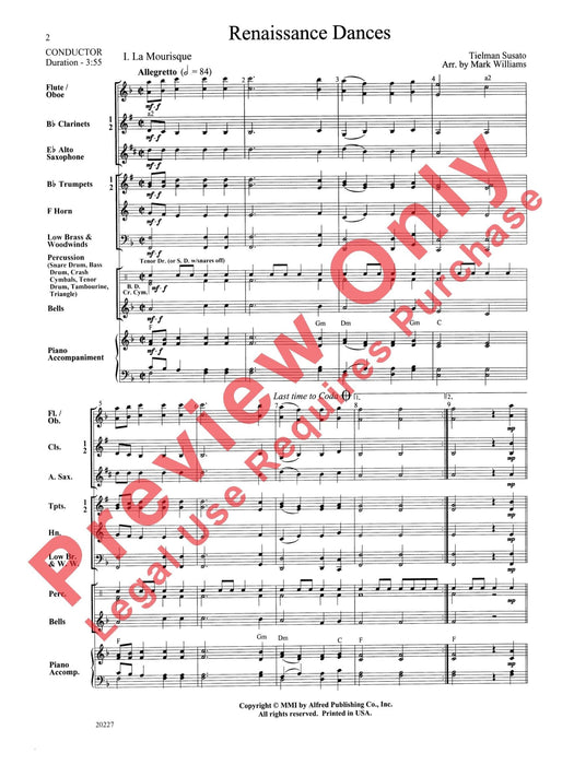 Renaissance Dances Featuring: La Mourisque / Saltarelle / Ronde 舞曲 總譜 | 小雅音樂 Hsiaoya Music