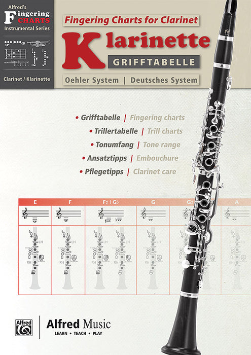 Grifftabelle für Klarinette Deutsches System [Fingering Charts for Clarinet -- Oehler System] 譜表 豎笛 | 小雅音樂 Hsiaoya Music