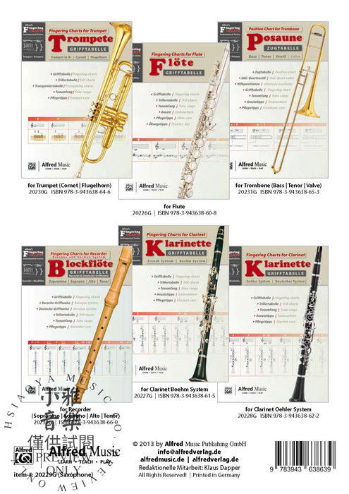 Grifftabelle für Saxophon [Fingering Charts for Saxophone] 薩氏管 | 小雅音樂 Hsiaoya Music