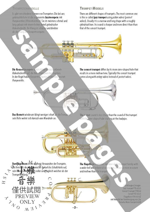 Grifftabelle für Trompete [Fingering Charts for Trumpet] 小號 | 小雅音樂 Hsiaoya Music