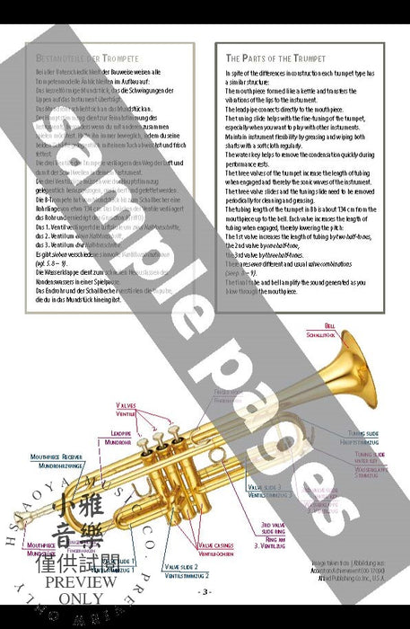 Grifftabelle für Trompete [Fingering Charts for Trumpet] 小號 | 小雅音樂 Hsiaoya Music