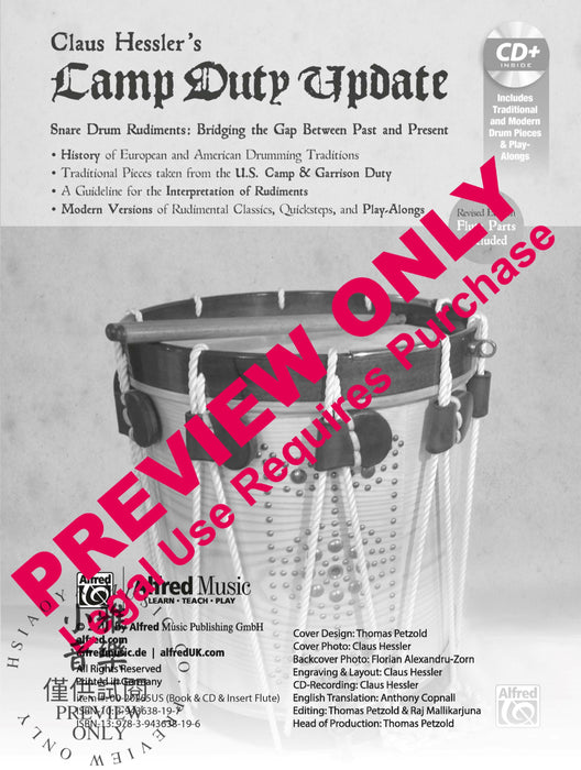 Claus Hessler's Camp Duty Update Snare Drum Rudiments: Bridging the Gap Between Past and Present 鼓 | 小雅音樂 Hsiaoya Music