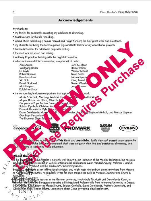 Claus Hessler's Camp Duty Update Snare Drum Rudiments: Bridging the Gap Between Past and Present 鼓 | 小雅音樂 Hsiaoya Music