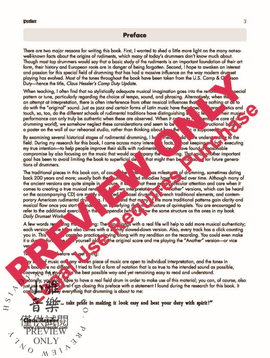 Claus Hessler's Camp Duty Update Snare Drum Rudiments: Bridging the Gap Between Past and Present 鼓 | 小雅音樂 Hsiaoya Music