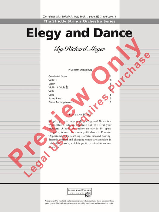 Elegy and Dance 悲歌 舞曲 總譜 | 小雅音樂 Hsiaoya Music