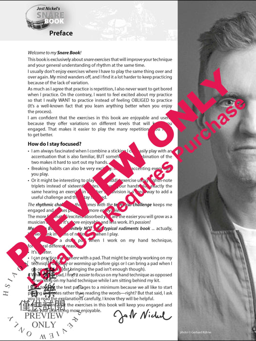 Jost Nickel's Snare Book | 小雅音樂 Hsiaoya Music