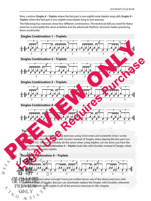 Jost Nickel's Snare Book | 小雅音樂 Hsiaoya Music