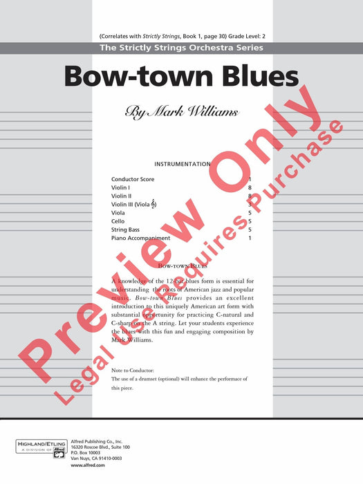 Bow-town Blues 藍調 總譜 | 小雅音樂 Hsiaoya Music