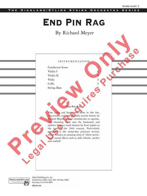 End Pin Rag 繁音曲 總譜 | 小雅音樂 Hsiaoya Music