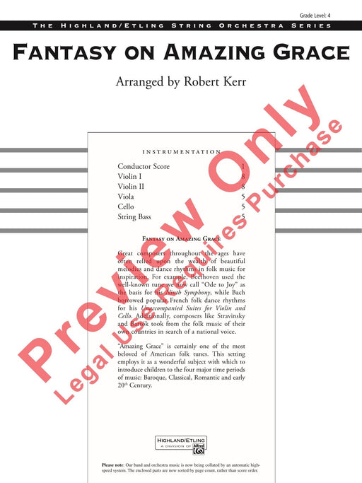 Fantasy on Amazing Grace 幻想曲 總譜 | 小雅音樂 Hsiaoya Music