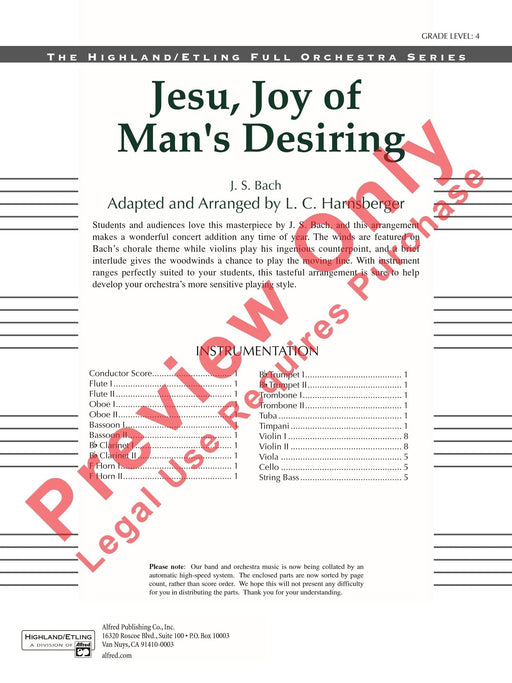 Jesu, Joy of Man's Desiring 巴赫約翰‧瑟巴斯提安 耶穌 吾民仰望的喜悅 總譜 | 小雅音樂 Hsiaoya Music