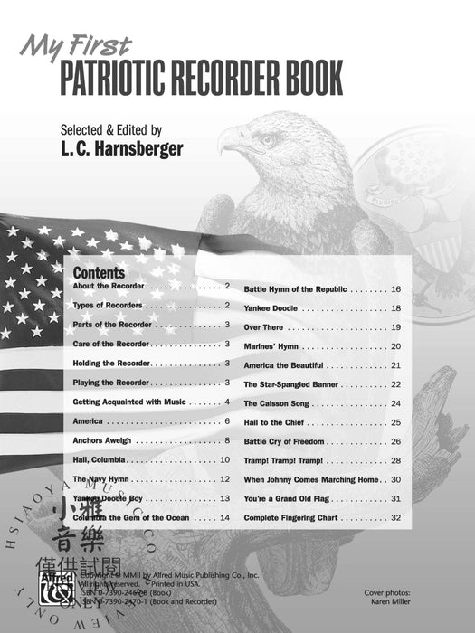 My First Patriotic Recorder Book 三重奏 | 小雅音樂 Hsiaoya Music