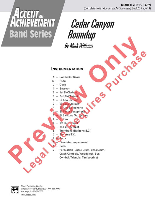 Cedar Canyon Roundup 總譜 | 小雅音樂 Hsiaoya Music