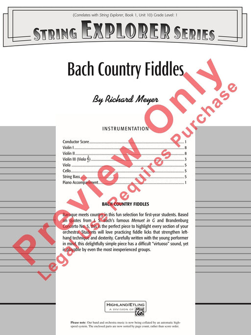 Bach Country Fiddles 巴赫約翰‧瑟巴斯提安 | 小雅音樂 Hsiaoya Music