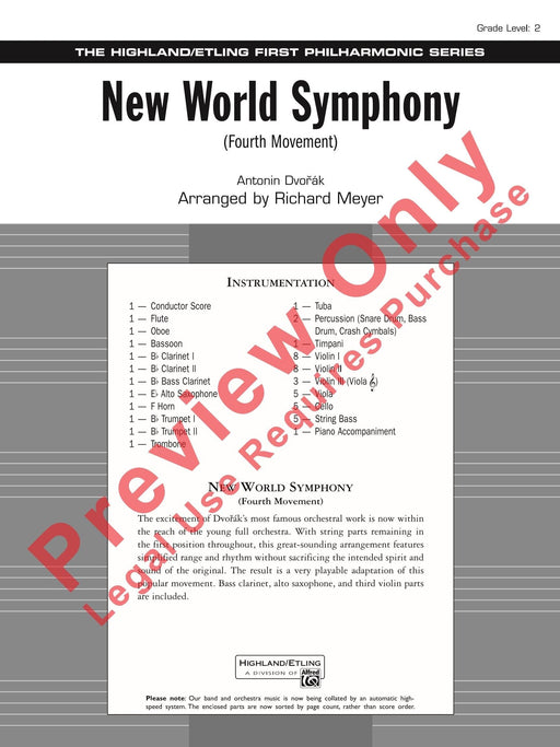 New World Symphony (Fourth Movement) 德弗札克 交響曲樂章 總譜 | 小雅音樂 Hsiaoya Music