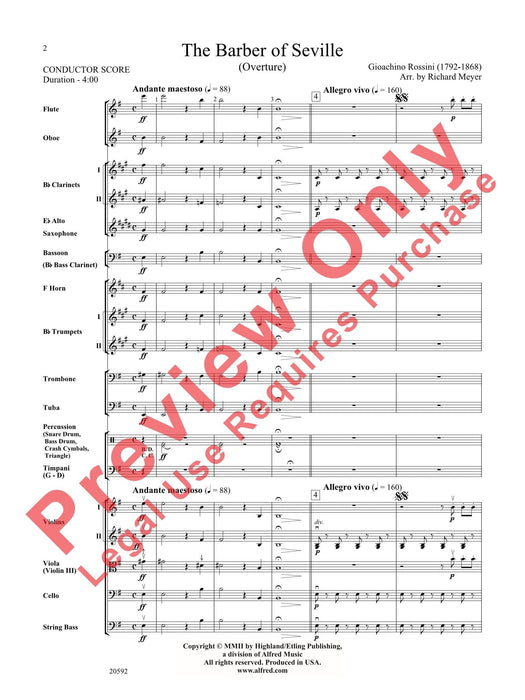 The Barber of Seville (Overture) 羅西尼 塞維亞的理髮師序曲 總譜 | 小雅音樂 Hsiaoya Music