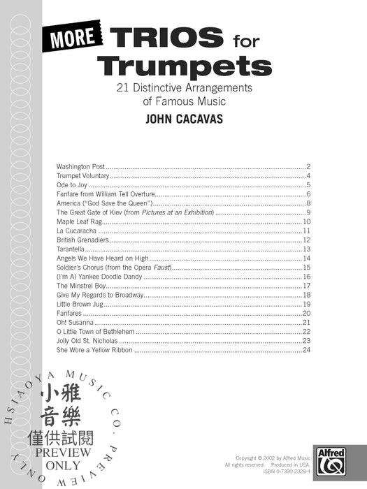 More Trios for Trumpets 三重奏 小號 | 小雅音樂 Hsiaoya Music