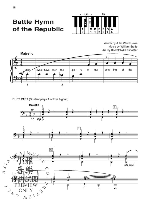 Alfred's Basic Piano Library: Patriotic Solo Book 1A 鋼琴 三重奏 獨奏 | 小雅音樂 Hsiaoya Music
