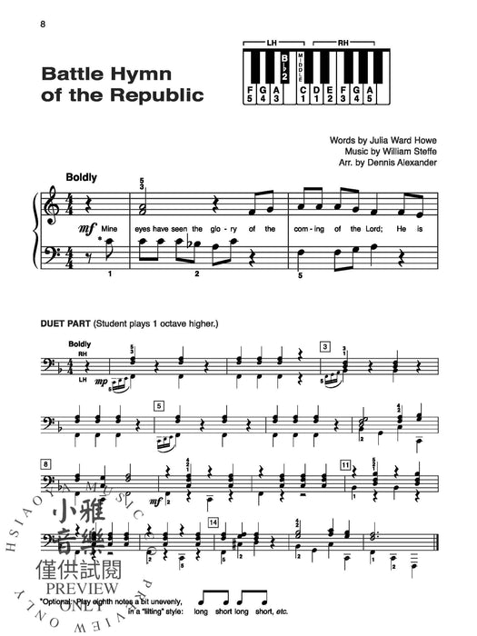 Alfred's Basic Piano Library: Patriotic Solo Book 1B 鋼琴 三重奏 獨奏 | 小雅音樂 Hsiaoya Music