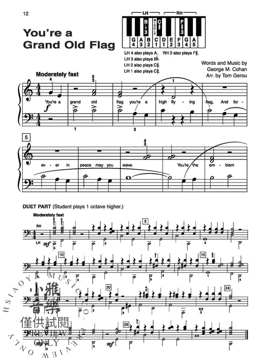 Alfred's Basic Piano Library: Patriotic Solo Book 1B 鋼琴 三重奏 獨奏 | 小雅音樂 Hsiaoya Music