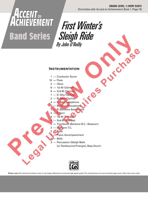 First Winter's Sleigh Ride 總譜 | 小雅音樂 Hsiaoya Music