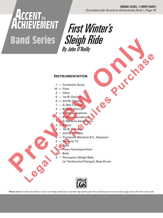 First Winter's Sleigh Ride 總譜 | 小雅音樂 Hsiaoya Music