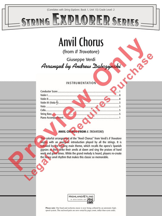 Anvil Chorus (from Il Trovatore) 威爾第,朱塞佩 合唱 遊唱詩人 總譜 | 小雅音樂 Hsiaoya Music