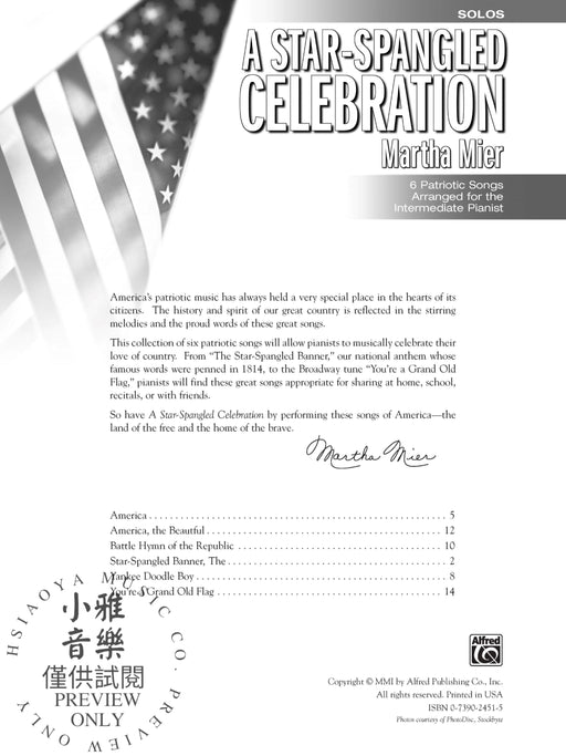 A Star-Spangled Celebration 6 Patriotic Songs Arranged for the Intermediate Pianist 三重奏 | 小雅音樂 Hsiaoya Music