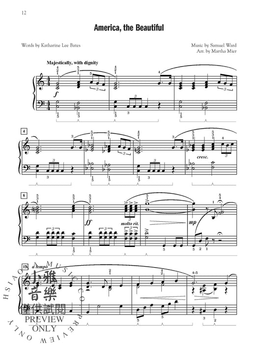 A Star-Spangled Celebration 6 Patriotic Songs Arranged for the Intermediate Pianist 三重奏 | 小雅音樂 Hsiaoya Music