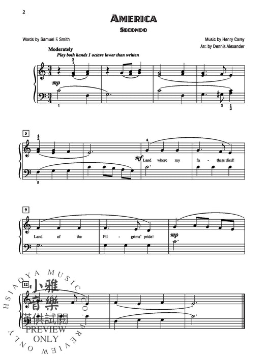 Five-Star Patriotic Duets 8 Colorful Late Elementary Arrangements for One Piano, Four Hands 三重奏 二重奏 鋼琴四手聯彈 | 小雅音樂 Hsiaoya Music